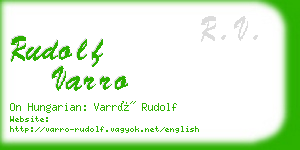 rudolf varro business card